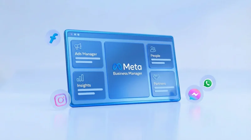 Meta Business Manager arayüzü Meta Business Manager arayüzü